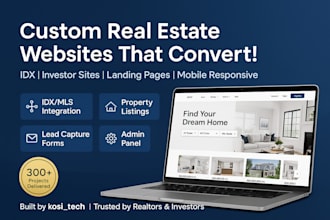 build idx website real estate website for realtors and investors