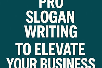 write catchy and creative slogans or taglines