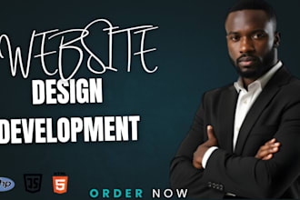 build and design a custom business website as a full stack developer