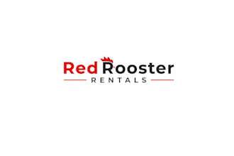 design red rooster rentals logo