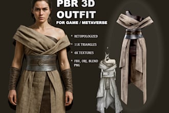 design 3d clothing for game and metaverse