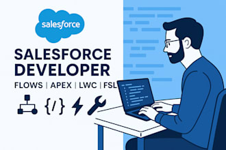 build salesforce flows, apex, lwc, and fsl solutions