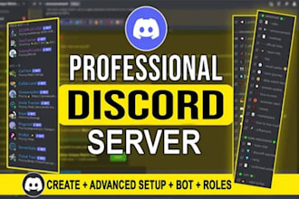 setup custom nft, crypto, forex, meme coin, and stocks discord server