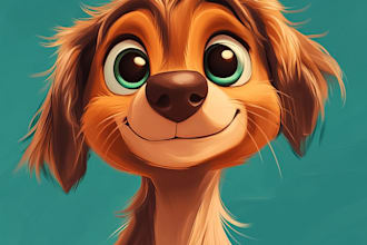 create disney style pet portraits in 24 hours