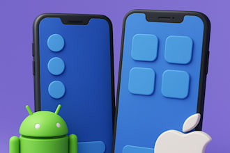 develop a custom mobile app for android and ios using flutter