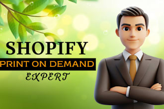 setup shopify print on demand, etsy pod store design with printful or printify