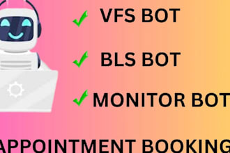 vfs appointment bot, vfs global bot visa booking bot tls bot,notify telegram bot
