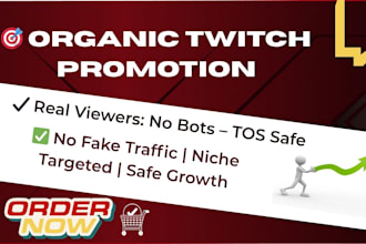 organically promote your twitch channel to gain more live viewers