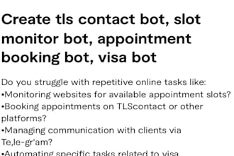 create vfs booking bot, vfs appointment bot notify booking bot, visa booking bot