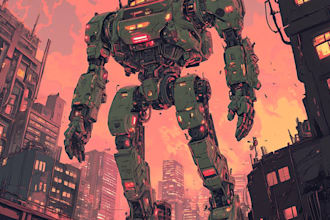 create a sci fi robot and mecha concept art