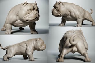 custom design 3d modeling 3d animal models 3d sculpture stl file for 3d printing