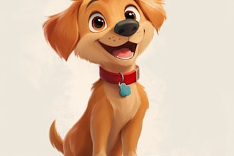 turn your portrait into a disney style cartoon illustration
