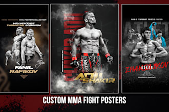 design a cinematic fight poster for your event or promotion