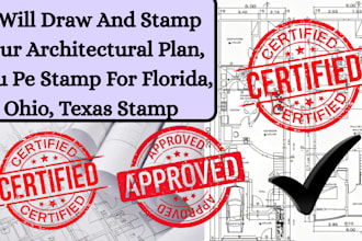 draw and stamp architectural plan adu pe stamp for florida ohio texas stamp