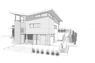 draw landscape design exterior concept architectural drawing plan illustration