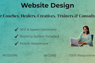 design a website for coaches, healers, trainers and consultants
