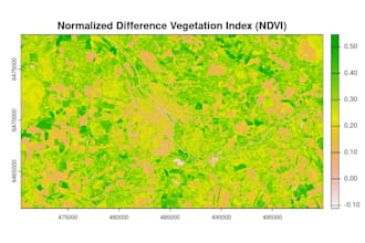 process and analyze satellite imagery for ndvi, land use land cover lulc