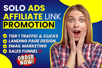 do usa uk solo ads affiliate link promotion signup MLM lead website promotion
