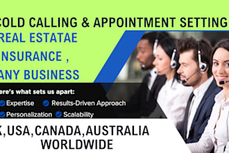 do cold calls and set appointments for real estate or insurance leads
