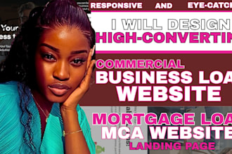 business loan website, mca, mortgage loan website, business loan landing page