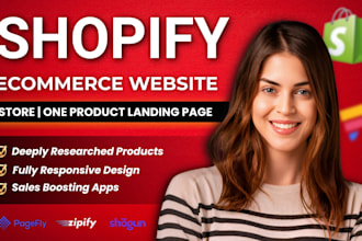 create one product shopify store, product landing page by pagefly, gempages