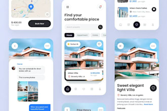do UI UX design  for a rental app mobile app or website UI with figma
