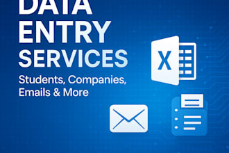 do accurate data entry for students and any companies