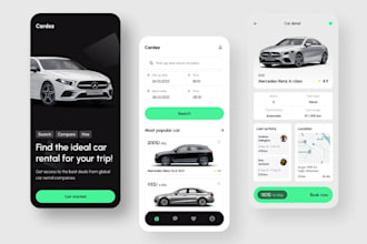 build responsive taxi app, car rental app, bus app, flight, train, travel app