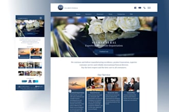 design redesign mortician website, massage and therapy wordpress website