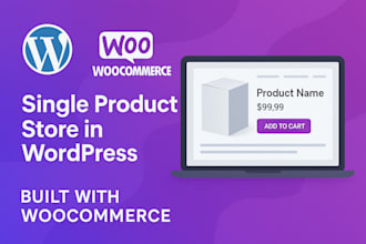 develop a single product store using woocommerce and wordpress