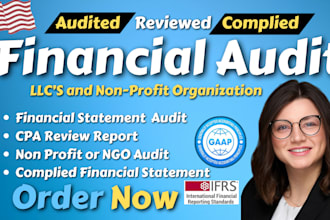 audit review financial statement for llc, non profit, US CPA, mortgage letter