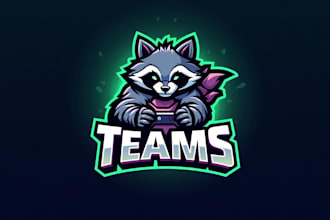 design outstanding raccoon esport mascot logo  in 12 hours