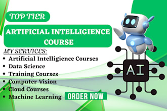 develop artificial intelligence course, data science training course PPT slides