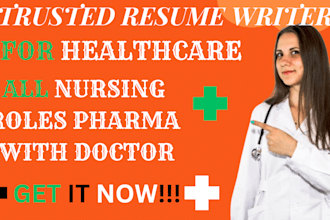 provide expert resume editing for registered nurses, medical device sales