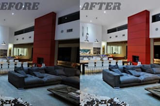 do realistic 3d interior design and render for your property listing