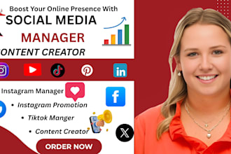 be your instagram social media manager tiktok manager content creator