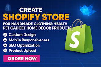 create shopify handmade clothing health pet gadget home decor products store