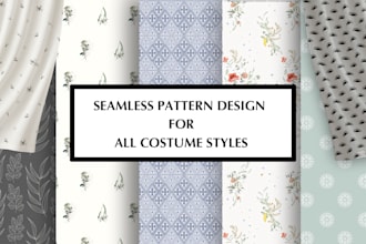 create a seamless pattern design for all over print on textile