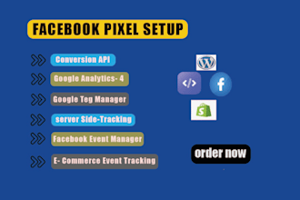 setup or fix meta facebook pixel, conversion API, server side tracking via GTM
