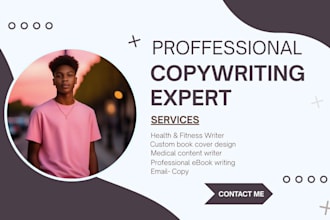 write professional health, fitness, and medical ebooks or books
