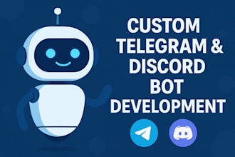 build your telegram or discord bot with custom features