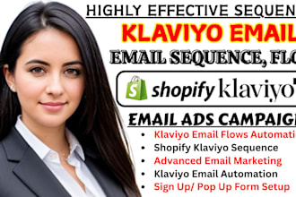setup klaviyo, email marketing flows, emails automations, campaigns sms