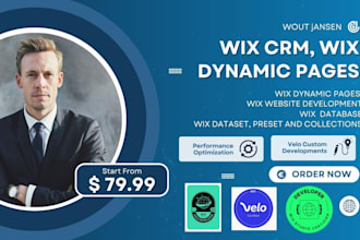 design wix dynamic pages with wix database integration using wix velo code