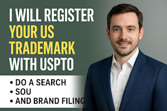 register your US trademark with uspto, do a search, sou and brand filing