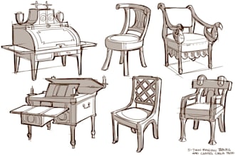 3d modeling rendering furniture products in sketchup and 3d product sketch