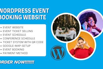 create event listing ticket selling marketplace wordpress website event calendar