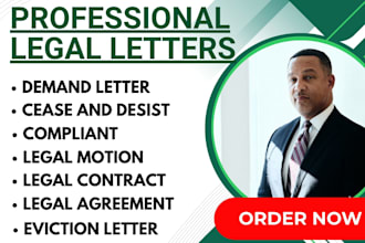 be your US attorney and draft a legal demand letter,letterhead,petition,motion