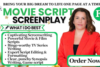 be your screenwriter, writing, movie script, screenplay, scriptwriting, film