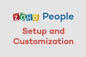 setup and customize any task of zoho CRM, books, people, etc