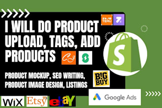upload products add products do product upload listings tag mock up seo writing